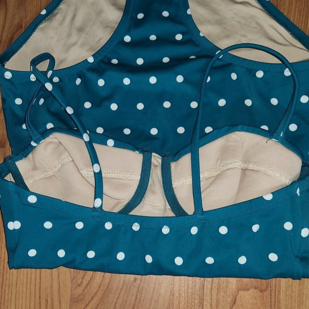 J. Crew Red Polka Dot Convertible Strap Swimsuit Size 6 - Picture 4 of 7